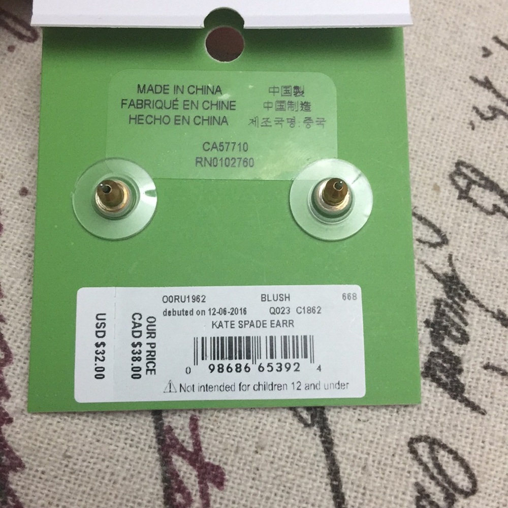 NWT Kate Spade Pearl Rose Gold Earrings - Picture 6 of 6